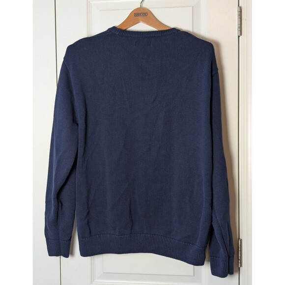 Vintage Chaps Men's Size XXL Navy Pullover Sweater Crest Preppy Classic - Picture 4 of 11